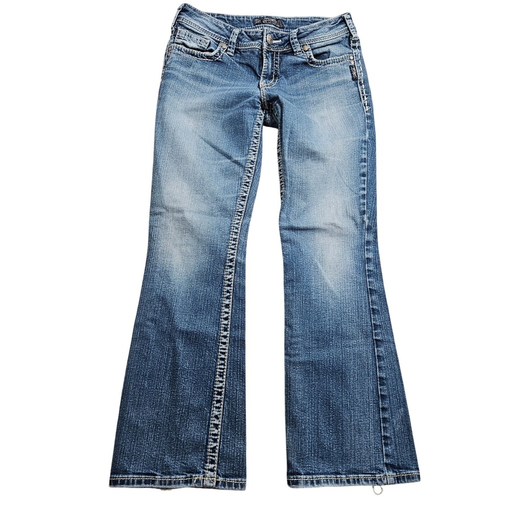 Silver Jeans Co. Suki‎ Jeans Women 30x30 Blue Mid Rise Bootcut Contrast Stitch